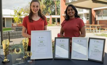 Overall South Regional Student Award winner Bridget Milentis and Darshi Ganeson