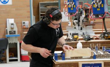 Cabinet Making apprentice Lewis Italiano competing at WorldSkills 2022